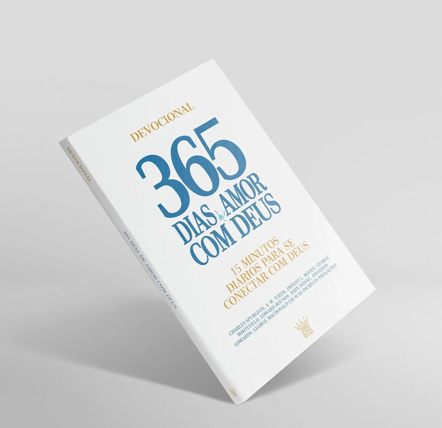 Livro devocional 365 dias de amor com Deus em fundo cinza